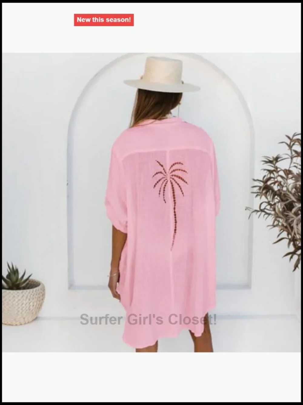 Cotton Cover Up Bikini Swimsuit Beach Dress Shirt Button Down Loose Fit